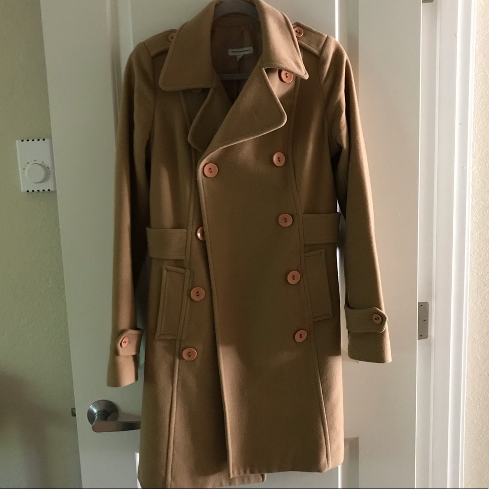 Francois Beauregard tan wool coat